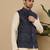 Black silk embroidered nehru jacket