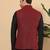 Peach silk embroidered nehru jacket