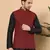 Black silk embroidered nehru jacket