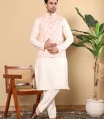 White cotton embroidered payjamas