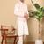 White cotton embroidered payjamas