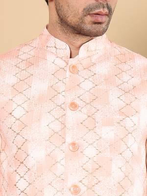 White cotton embroidered payjamas 4