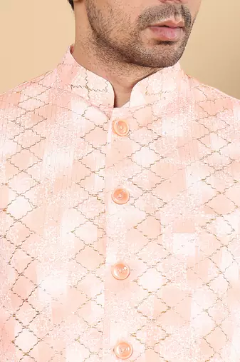 White cotton embroidered payjamas
