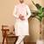Ivory viscose embroidered nehru jacket