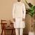Cream silk embroidered nehru jacket