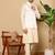 Cream viscose embroidered nehru jacket