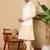 Cream viscose embroidered nehru jacket