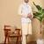 Pink viscose embroidered nehru jacket