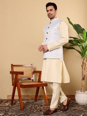 Pink viscose embroidered nehru jacket 4