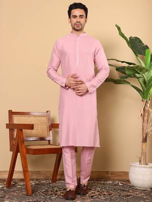 Red viscose embroidered nehru jacket 3
