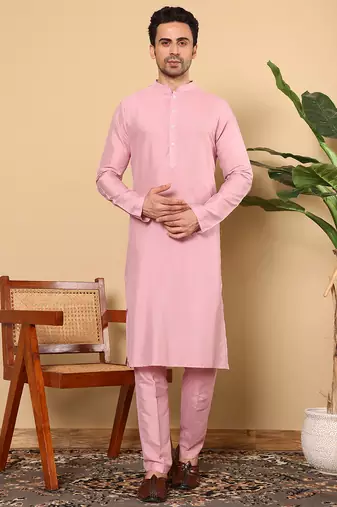 Red viscose embroidered nehru jacket