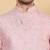 Red viscose embroidered nehru jacket