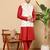 Blue viscose embroidered nehru jacket