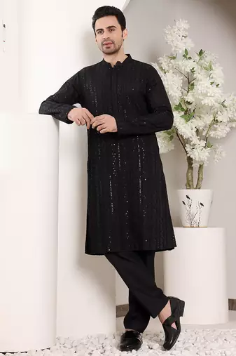 Ivory viscose embroidered nehru jacket