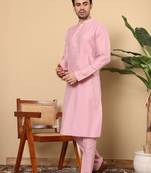 Cream viscose embroidered nehru jacket