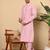 Cream viscose embroidered nehru jacket