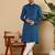 White viscose embroidered kurta pajama