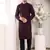 maroon viscose embroidered kurta pajama