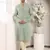 Green viscose embroidered kurta pajama