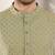 Off white silk embroidered kurta pajama