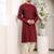 Black viscose embroidered kurta pajama