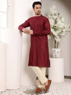 Black viscose embroidered kurta pajama 2
