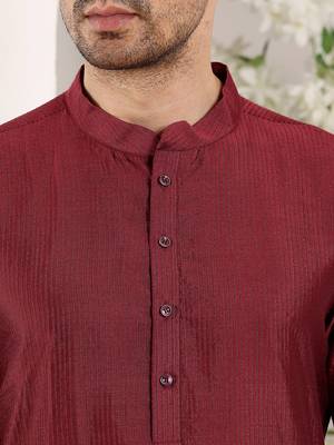 Black viscose embroidered kurta pajama 5