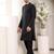 Cream viscose embroidered kurta pajama