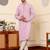 Cream viscose embroidered kurta pajama