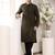Cream viscose embroidered kurta pajama
