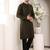 Cream viscose embroidered kurta pajama