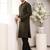 Cream viscose embroidered kurta pajama