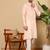 Cream viscose embroidered kurta pajama