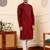 Off white viscose embroidered kurta pajama