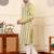 Cream cotton embroidered kurta pajama