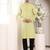 Off white viscose embroidered kurta pajama