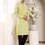 Off white viscose embroidered kurta pajama
