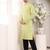 Off white viscose embroidered kurta pajama