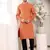 Off white viscose embroidered kurta pajama