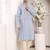 Cream viscose embroidered kurta pajama