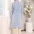 Cream viscose embroidered kurta pajama