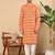 Cream cotton embroidered kurta pajama