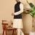 Black cotton embroidered kurta pajama