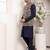 Cream cotton embroidered kurta pajama