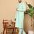 Off white viscose embroidered kurta pajama