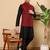 Sea green viscose embroidered pajama