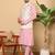 Pink viscose embroidered pajama