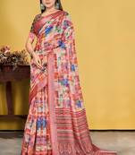 MultiDigital Printed Saree With Blouse Piece 