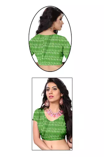  Green Floral Digital Printed Saree