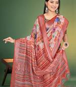  MultiDigital Printed Saree With Blouse Piece 